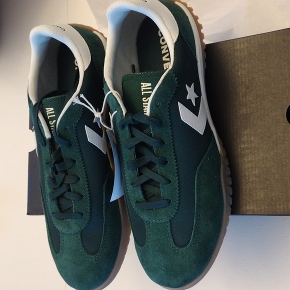 Converse Run Star Trainer. Green Envy/Egret/White. Low top Shoe. Unisex, Size 9 - Picture 9 of 16